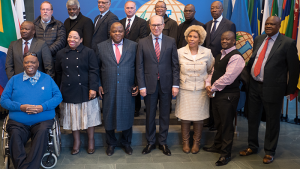 A senior delegation of the Parliamentary Committee on Intelligence from South Africa visiting the OPCW
