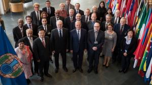 OPCW Director-General Ahmet Üzümcü (centre) and members of the Scientific Advisory Board