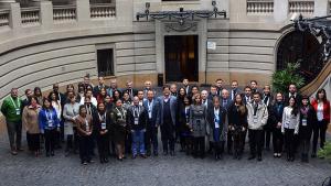 Chemistry professionals at a training on safety and security in chemical laboratories in Buenos Aires, Argentina