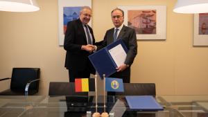 OPCW Director-General, H.E. Mr Fernando Arias, and Belgium’s Permanent Representative to the OPCW, H.E. Mr Christian Lepage