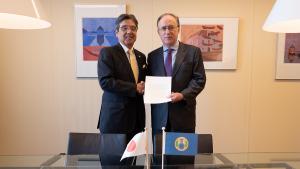 Japan’s Permanent Representative to the OPCW, H.E. Ambassador Hiroshi Inomata, and OPCW Director-General, H.E. Mr Fernando Arias