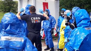 Chemical emergency response trainers developed skills to train other responders handling incidents involving chemical warfare agents and toxic industrial chemicals
