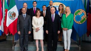 The Director-General of the Organisation for the Prohibition of Chemical Weapons (OPCW), H.E. Mr Fernando Arias, and the Undersecretary for Multilateral Affairs and Human Rights of the Mexican Ministry of Foreign Affairs, H.E. Ms Martha Delgado Peralta, met today at OPCW headquarters in The Hague. 