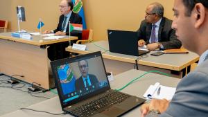 OPCW Director-General, H.E. Mr Fernando Arias and participants at Africa Programme’s Steering Committee Inaugural Meeting Online