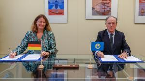H. E. Mrs. Gudrun Lingner, Ambassador Extraordinary and Plenipotentiary, and H.E. Mr. Fernando Arias, Director-General of the OPCW