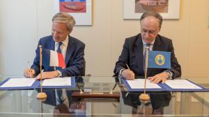 H.E. Mr François Alabrune, Permanent Representation of the French Republic to the OPCW and Ambassador Fernando Arias, OPCW Director General