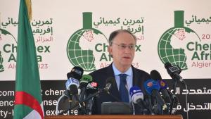 Ambassador Fernando Arias, OPCW Director-General and high-level officials of Algeria attend VIP Day at CHEMEX