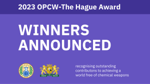 2023 OPCW-The Hague Award recipients announced 