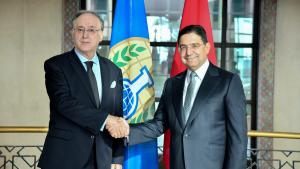 Ambassador Fernando Arias, Director-General of the OPCW, and H.E. Mr Nasser Bourita, Moroccan Minister of Foreign Affairs, African Cooperation and Moroccan Expatriates
