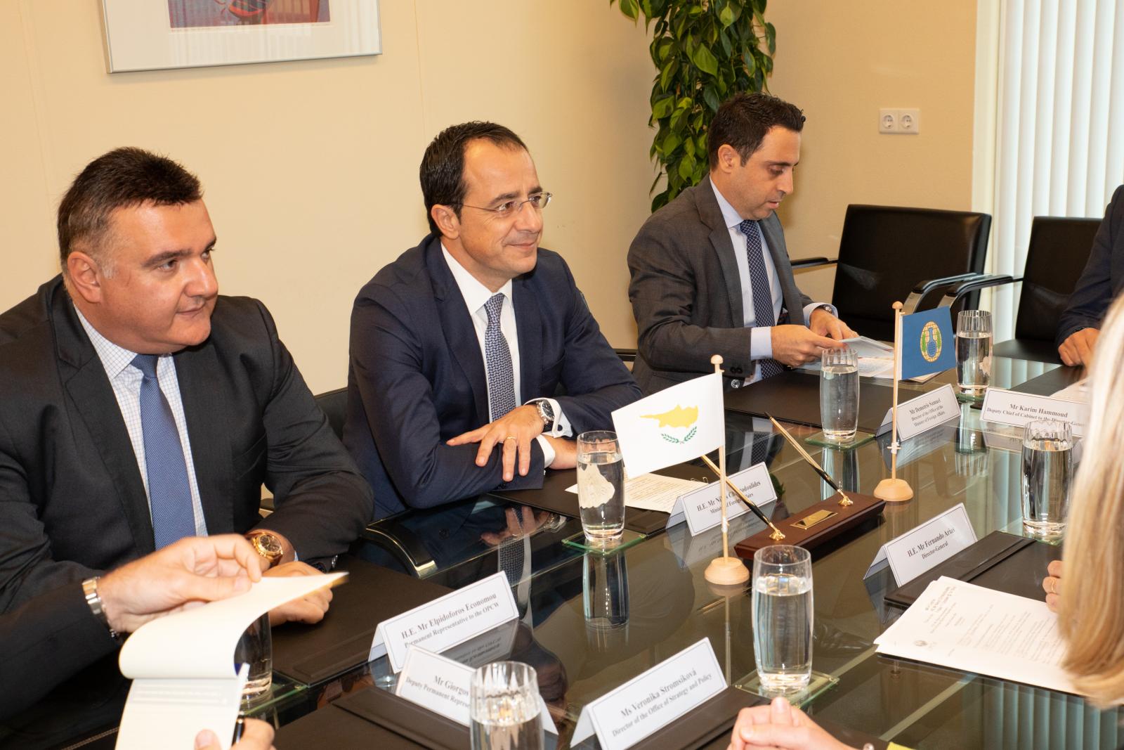 Minister of Foreign Affairs of Cyprus Visits OPCW OPCW