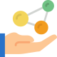 Hand holding Molecule