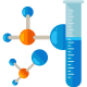 Test tube and molecule