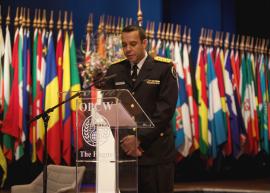 Mr Christian Renoldi, accepting the 2022 OPCW-The Hague Award on behalf of the BRE